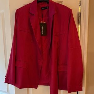 PrettyLittleThing Vibrant Pink Blazer